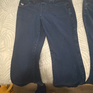 Quacker Factory Dark Indigo Boot Cut Pull-On DreamJeannes Size Large